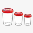 ÉTELTÁROLÓ SZETT 3 DARAB (1,5L+1,0L+0,5L)