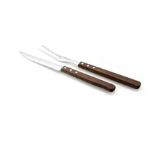 2 részes grill szett, hosszú fanyéllel (38cm)