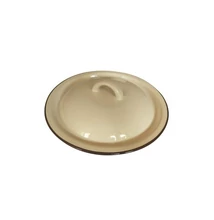 Zománcozott fedő bézs 16 cm