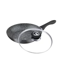 Fekete granite line serpenyő+fedő 24 cm