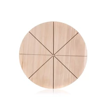 Fa pizza deszka szeletelős 32 cm