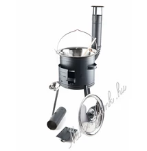 36cm Hosszú lábú bográcsház +  10literes rozsdamentes bogrács 1.2mm  10 részes