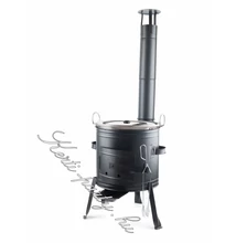 36cm Bográcsház + füles natúr vas hússütő 9 részes