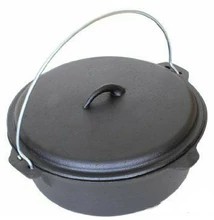Öntöttvas bogrács-lábas+fedő 7.2 liter