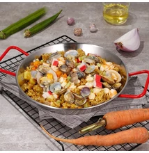 POLÍROZOTT PAELLA SERPENYŐ 22 CM