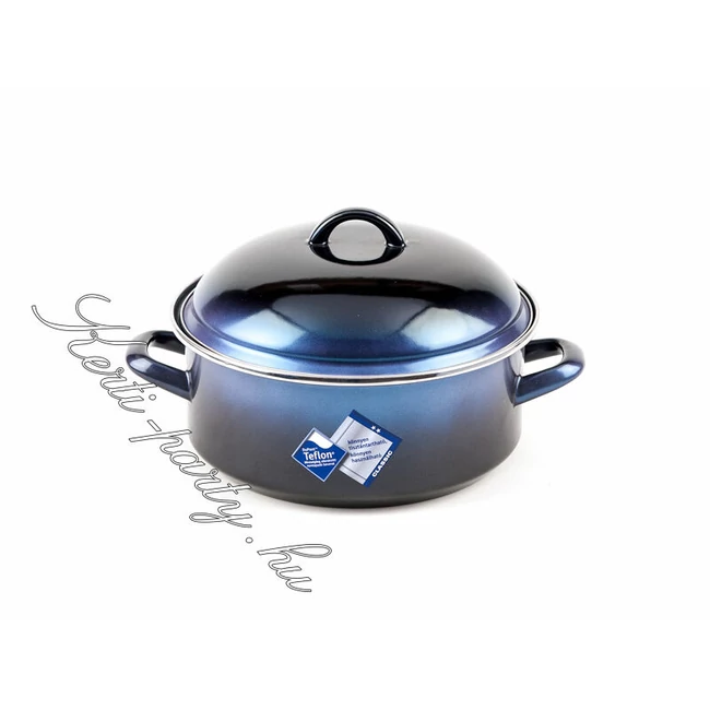 Bonyhádi teflonbevonatos zománcozott lábas+fedő 6 liter