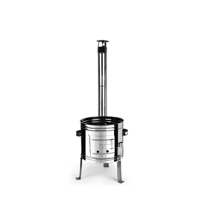 INOX party üstház 36 cm + kémény + könyök