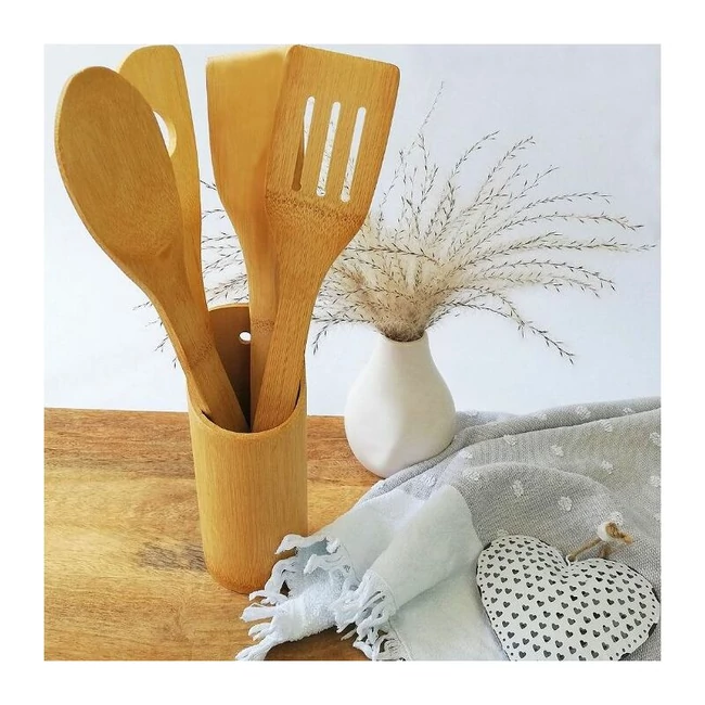 Bambusz fakanálkészlet 5 darab Bambusz fakanálkészlet 5 darab