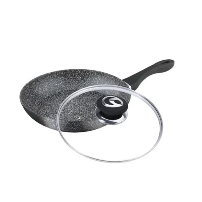 Fekete granite line serpenyő+fedő 24 cm