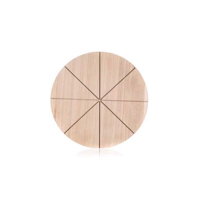 Fa pizza deszka szeletelős 32 cm