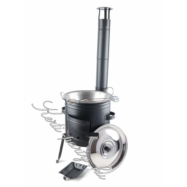 36cm Bográcsház + füles rozsdamentes hússütő 1.2mm  9 részes