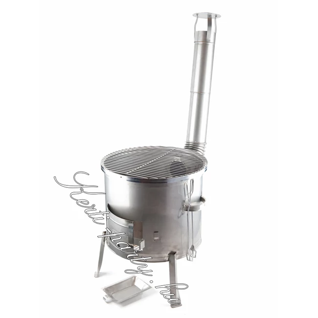 36cm Rozsdamentes bográcsház + grillrács 36 cm (9 részes)