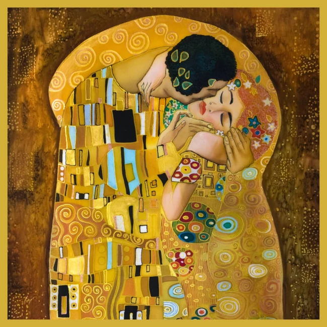 Klimt Kiss szalvéta